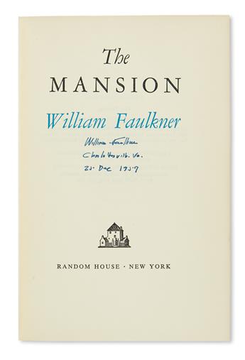 FAULKNER, WILLIAM. Mansion.